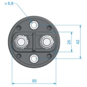 Roca huvudbrytare gastät ISO 8846, 24V / 250 Amp