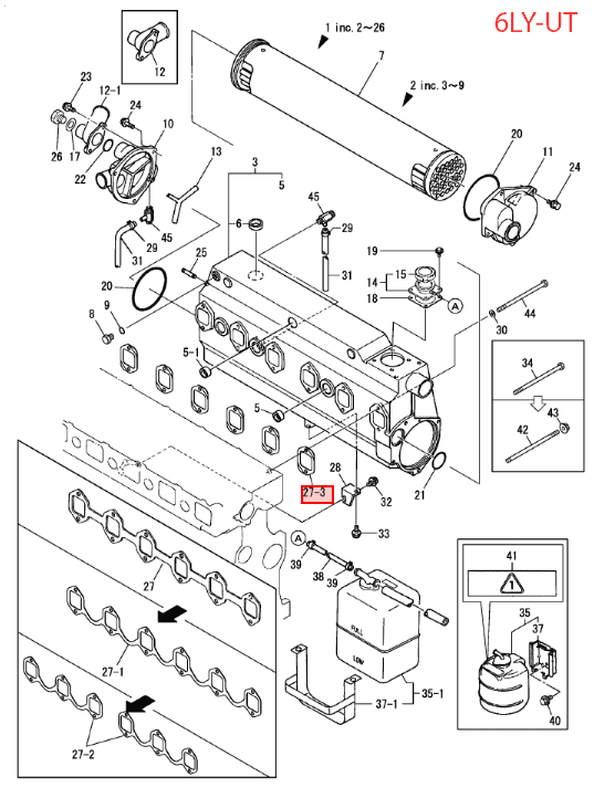 Yanmar - Packning Topp/värmeväxlare